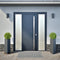 vidaXL - Plantenbakken - 2 - st - driehoek - 30x26x75 - cm - staal - antracietkleurig