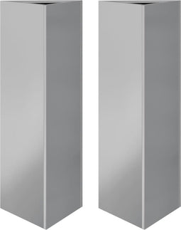 vidaXL - Plantenbakken - 2 - st - driehoek - 30x26x75 - cm - gegalvaniseerd - staal
