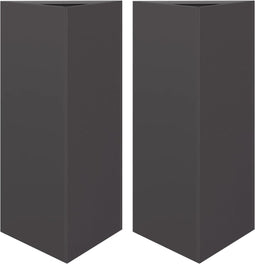 vidaXL - Plantenbakken - 2 - st - driehoek - 40x34,5x70 - cm - staal - zwart