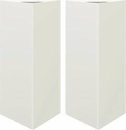vidaXL - Plantenbakken - 2 - st - driehoek - 40x34,5x70 - cm - staal - wit