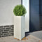 vidaXL - Plantenbakken - 2 - st - driehoek - 40x34,5x70 - cm - staal - wit