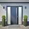 vidaXL - Plantenbakken - 2 - st - driehoek - 40x34,5x70 - cm - staal - olijfgroen