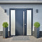 vidaXL - Plantenbakken - 2 - st - driehoek - 40x34,5x70 - cm - staal - antracietkleur
