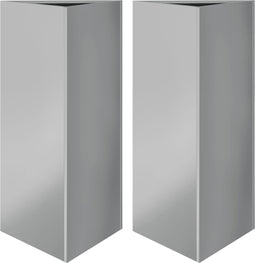 vidaXL - Plantenbakken - 2 - st - driehoek - 40x34,5x70 - cm - gegalvaniseerd - staal