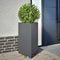 vidaXL - Plantenbakken - 2 - st - driehoek - 50x43x75 - cm - staal - antracietkleurig