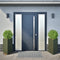 vidaXL - Plantenbakken - 2 - st - driehoek - 50x43x75 - cm - staal - olijfgroen
