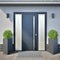 vidaXL - Plantenbakken - 2 - st - driehoek - 50x43x75 - cm - staal - antracietkleurig