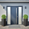 vidaXL - Plantenbakken - 2 - st - driehoek - 50x43x75 - cm - staal - zwart