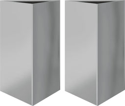 vidaXL - Plantenbakken - 2 - st - driehoek - 50x43x75 - cm - gegalvaniseerd - staal