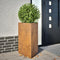 vidaXL - Plantenbakken - 2 - st - Driehoekig - 50x43x75 - cm - weervast - staal