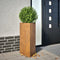 vidaXL - Plantenbakken - 2 - st - Hoekig - 40x40x75 - cm - weervast - staal - driehoekig