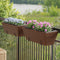 vidaXL - Plantenbakken - 2 - st - met - haken - poly - rattan - bruin