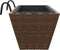 vidaXL - Plantenbakken - 2 - st - met - haken - poly - rattan - bruin