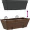 vidaXL - Plantenbakken - 2 - st - met - haken - poly - rattan - bruin