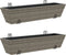vidaXL - Plantenbakken - 2 - st - met - haken - poly - rattan - grijs