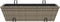 vidaXL - Plantenbakken - 2 - st - met - haken - poly - rattan - grijs