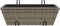 vidaXL - Plantenbakken - 2 - st - met - haken - poly - rattan - grijs