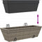 vidaXL - Plantenbakken - 2 - st - met - haken - poly - rattan - grijs