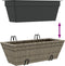 vidaXL - Plantenbakken - 2 - st - met - haken - poly - rattan - grijs