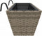 vidaXL - Plantenbakken - 2 - st - met - haken - poly - rattan - grijs