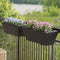 vidaXL - Plantenbakken - 2 - st - met - haken - poly - rattan - zwart