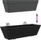 vidaXL - Plantenbakken - 2 - st - met - haken - poly - rattan - zwart