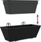 vidaXL - Plantenbakken - 2 - st - met - haken - poly - rattan - zwart