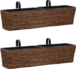 vidaXL - Plantenbakken - 2 - st - waterhyacint - bruin