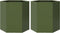 vidaXL - Plantenbakken - 2 - st - zeshoek - 46x40x45 - cm - staal - olijfgroen