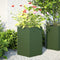 vidaXL - Plantenbakken - 2 - st - zeshoek - 46x40x45 - cm - staal - olijfgroen
