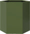 vidaXL - Plantenbakken - 2 - st - zeshoek - 46x40x45 - cm - staal - olijfgroen