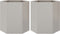 vidaXL - Plantenbakken - 2 - st - zeshoek - 46x40x45 - cm - roestvrijstaal