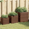 vidaXL - Plantenbakken - 3 - st - poly - rattan - bruin