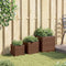 vidaXL - Plantenbakken - 3 - st - poly - rattan - bruin