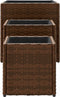vidaXL - Plantenbakken - 3 - st - poly - rattan - bruin
