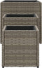 vidaXL - Plantenbakken - 3 - st - poly - rattan - grijs