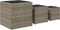 vidaXL - Plantenbakken - 3 - st - poly - rattan - grijs