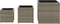 vidaXL - Plantenbakken - 3 - st - poly - rattan - grijs