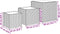 vidaXL - Plantenbakken - 3 - st - poly - rattan - zwart