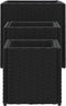 vidaXL - Plantenbakken - 3 - st - poly - rattan - zwart