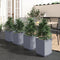vidaXL - Plantenbakken - 4 - st - 30x30x37 - cm - polypropeen - donkergrijs