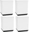 vidaXL - Plantenbakken - 4 - st - 30x30x37 - cm - polypropeen - wit
