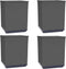 vidaXL - Plantenbakken - 4 - st - 30x30x37 - cm - polypropeen - zwart