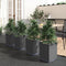 vidaXL - Plantenbakken - 4 - st - 30x30x37 - cm - polypropeen - zwart