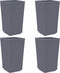 vidaXL - Plantenbakken - 4 - st - 32,5x32,5x57 - cm - polypropeen - grijs