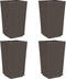 vidaXL - Plantenbakken - 4 - st - 32,5x32,5x57 - cm - polypropeen - bruin