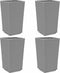 vidaXL - Plantenbakken - 4 - st - 32,5x32,5x57 - cm - polypropeen - lichtgrijs