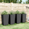 vidaXL - Plantenbakken - 4 - st - 32,5x32,5x57 - cm - polypropeen - zwart
