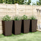 vidaXL - Plantenbakken - 4 - st - 32,5x32,5x57 - cm - polypropeen - bruin