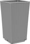 vidaXL - Plantenbakken - 4 - st - 32,5x32,5x57 - cm - polypropeen - lichtgrijs